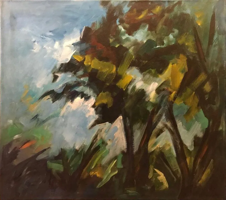 Al declinar el día, pintura de Vera Eisenberg