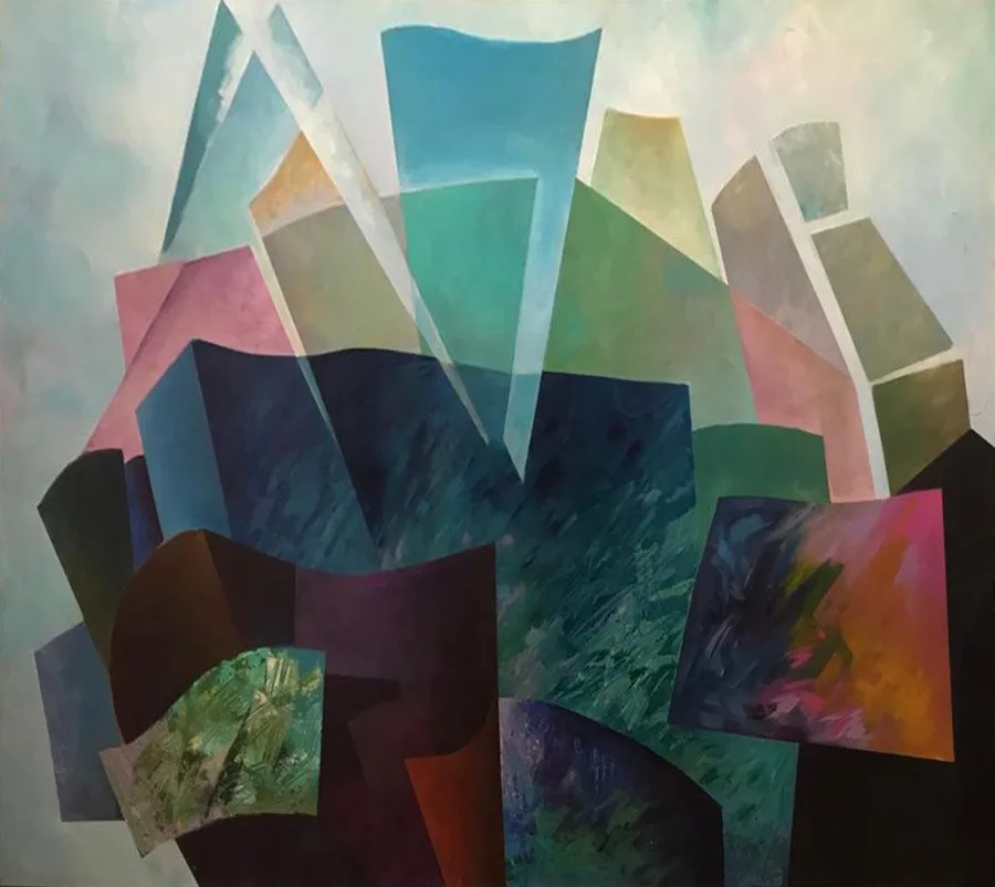 Re-construcción II, pintura de Vera Eisenberg